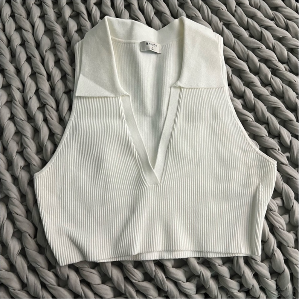 Aritzia Sculpt Knit Polo Tank